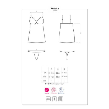 OBSESSIVE - REDELLA CHEMISE AND THONG