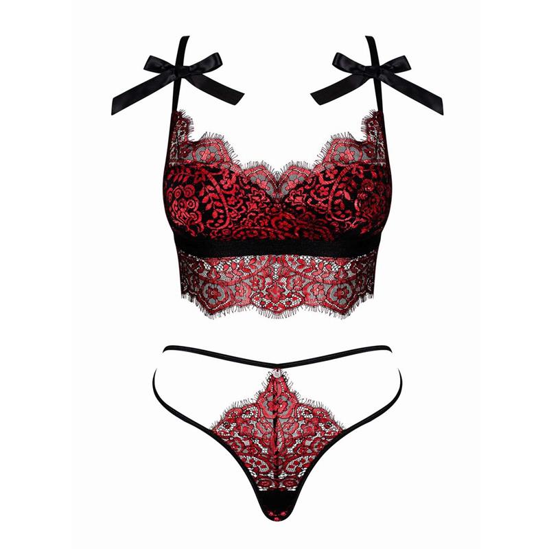 OBSESSIVE - REDESSIA 2 PIECE LACE BRA SET