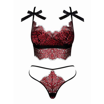OBSESSIVE - REDESSIA 2 PIECE LACE BRA SET