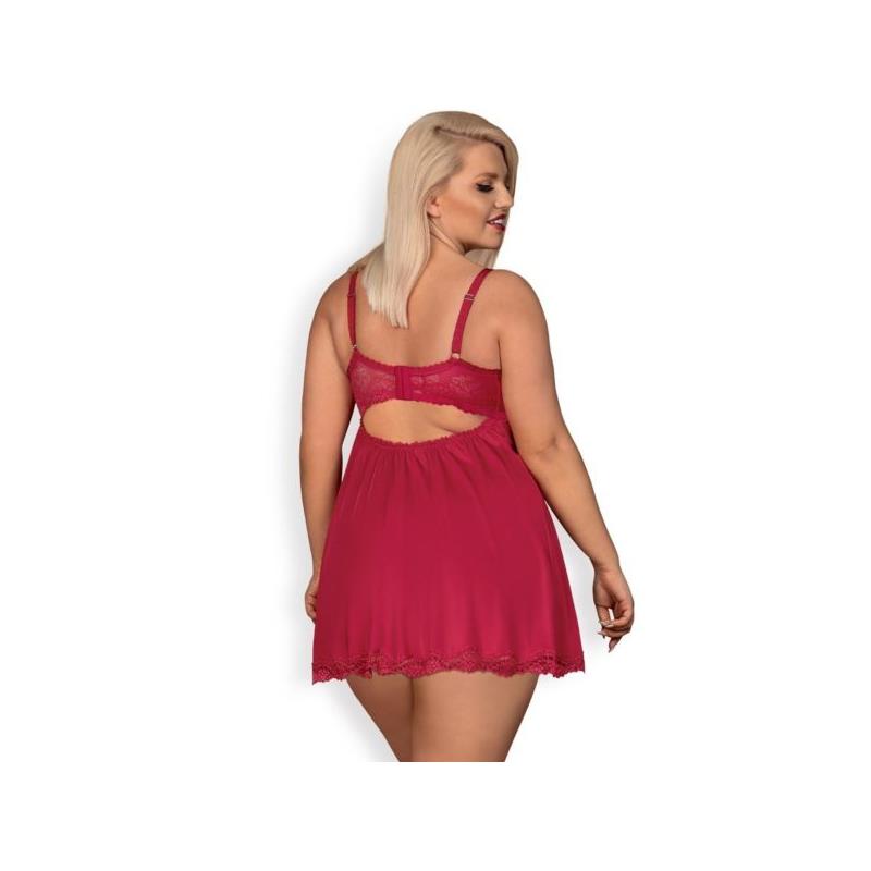 OBSESSIVE - ROSALYNE BABYDOLL AND THONG RED SIZE S/M